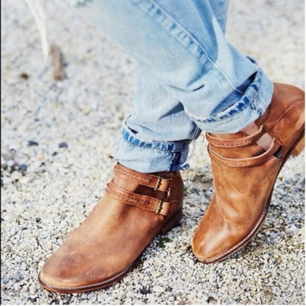 Free People Brae Burn Ankle Boot in Tobacco